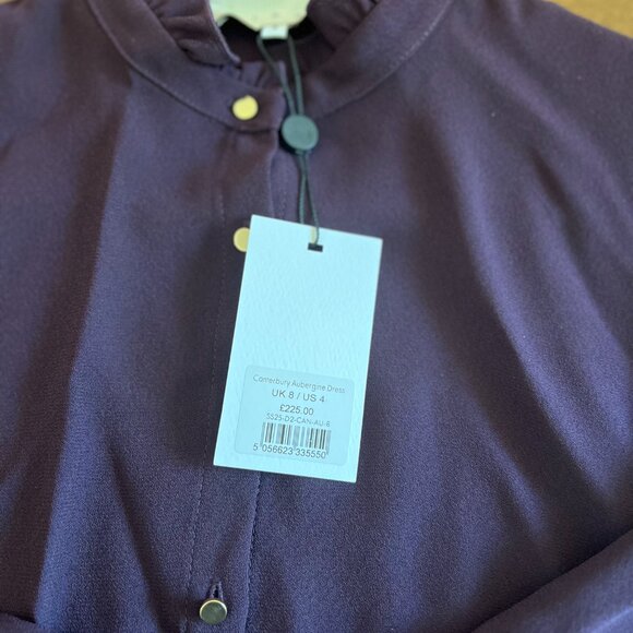 Libby London Canterbury Aubergine Dress Size 8 NWT - Picture 7 of 7